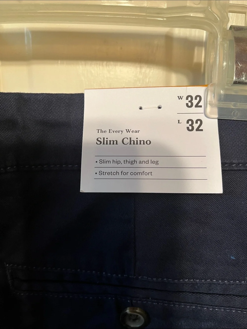 Goodfellow & Co Navy Blue Chino Pants 32x32 slim chino NWT